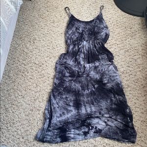 OLIVIA RAE Black and White Tie Dye Maxi Dress